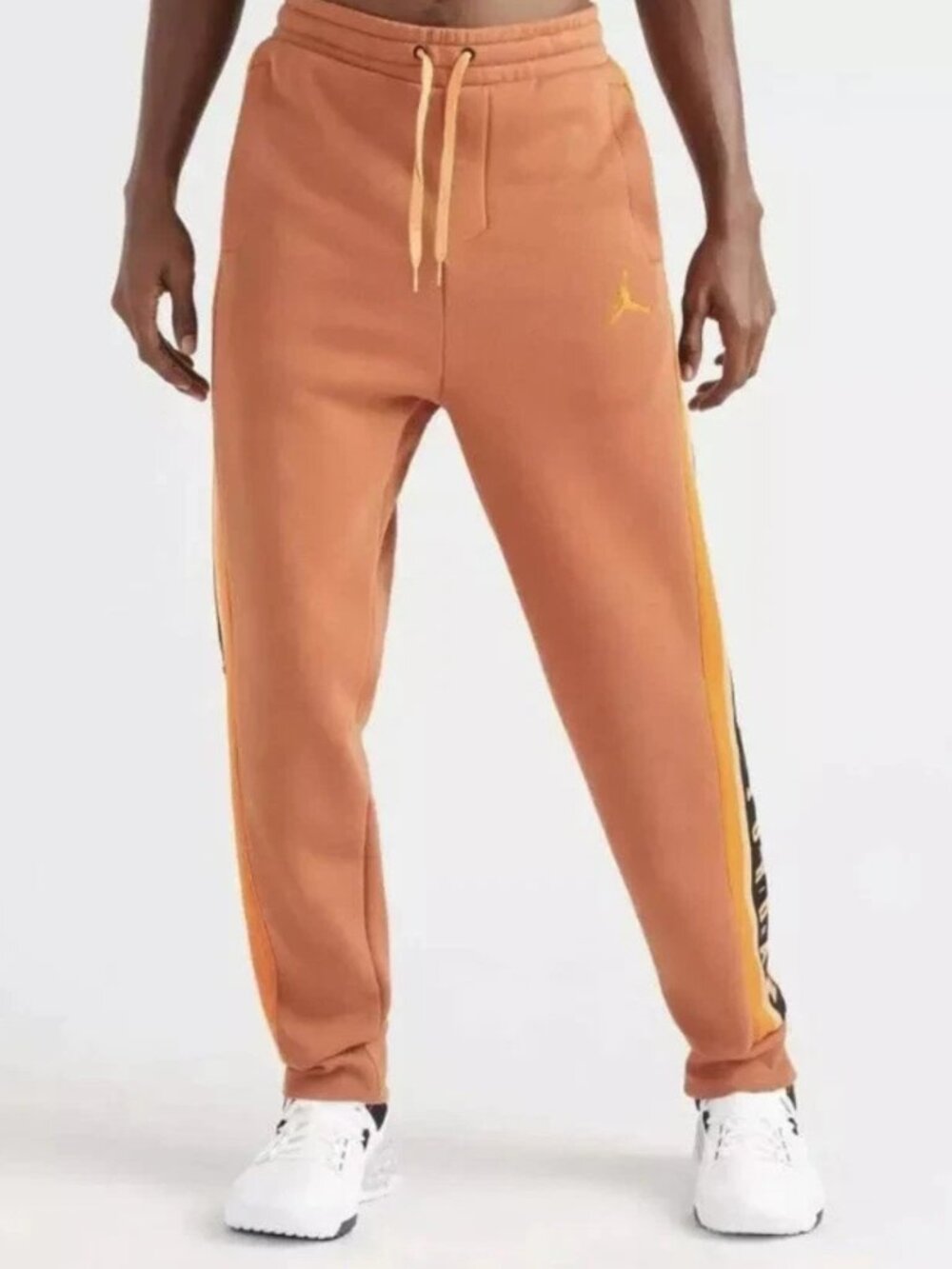 Air Jordan Taped Orange Fleece Sweatpants Orange Sporty Gym Men’s Size M